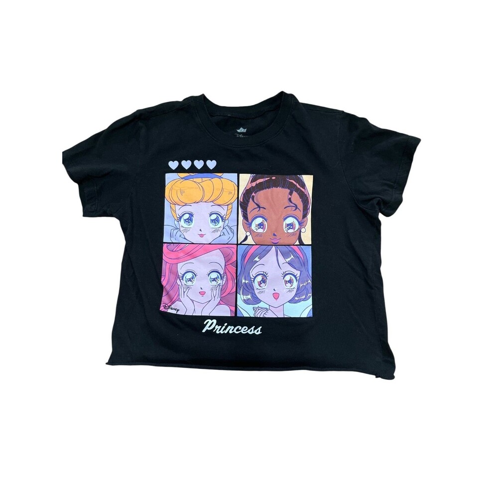 Disney Princess Anime Portrait Four Box Graphic T-Shirt Woman's XS Snow White